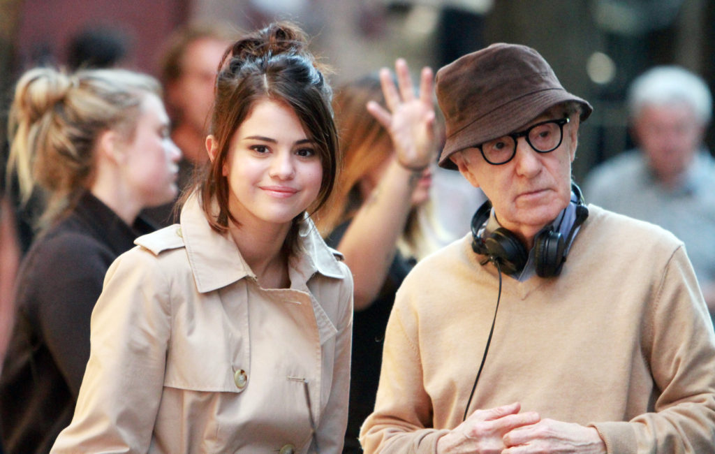 Selena Gomez, Woody Allen on the stage of A Rainy Day in New York