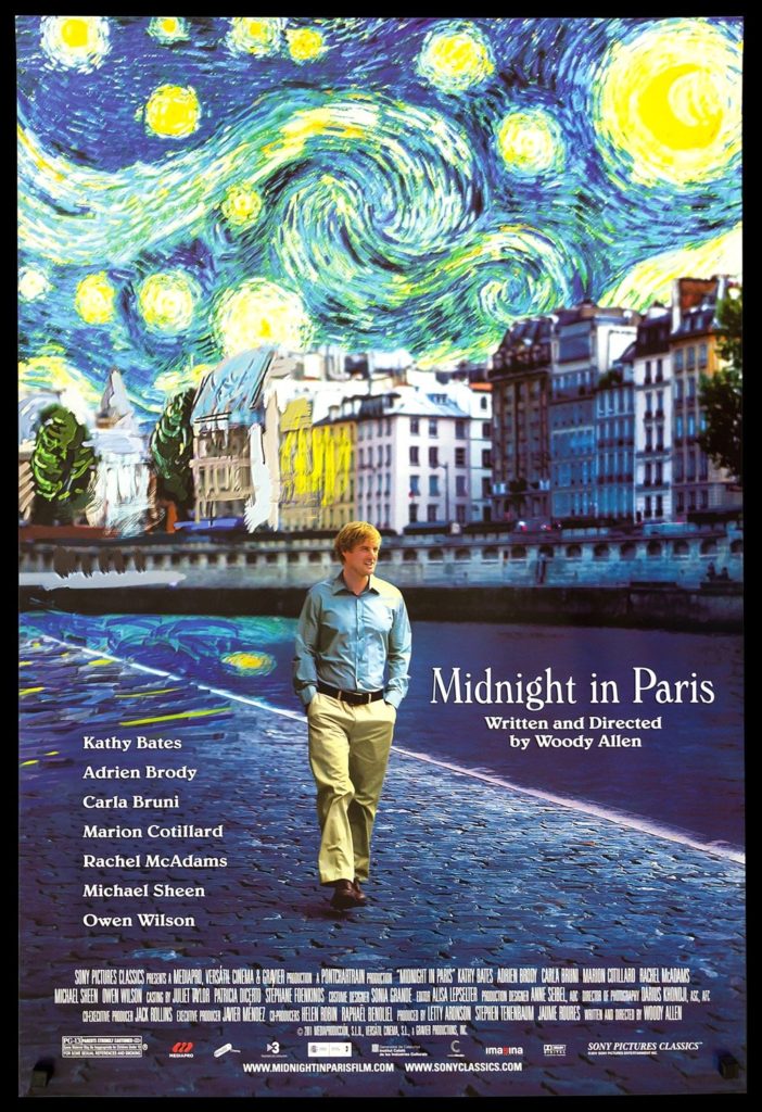 Midnight in Paris is a 2011 fantasy comedy film written and directed by Woody Allen. Set in Paris, the movie explores themes of nostalgia and modernism.