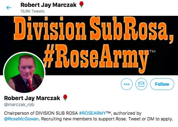 Robert Jay Marczak's Twitter account - Chairperson of DIVISION SUB ROSA