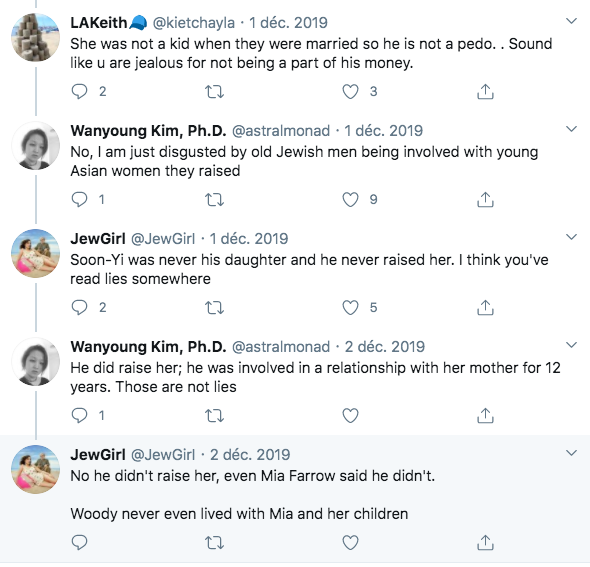 Tweets from Wanyoung Kim on December 1, 2019, part 2.