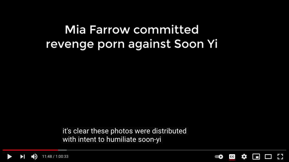 Mia Farrow committed revenge porn against Soon-Yi
